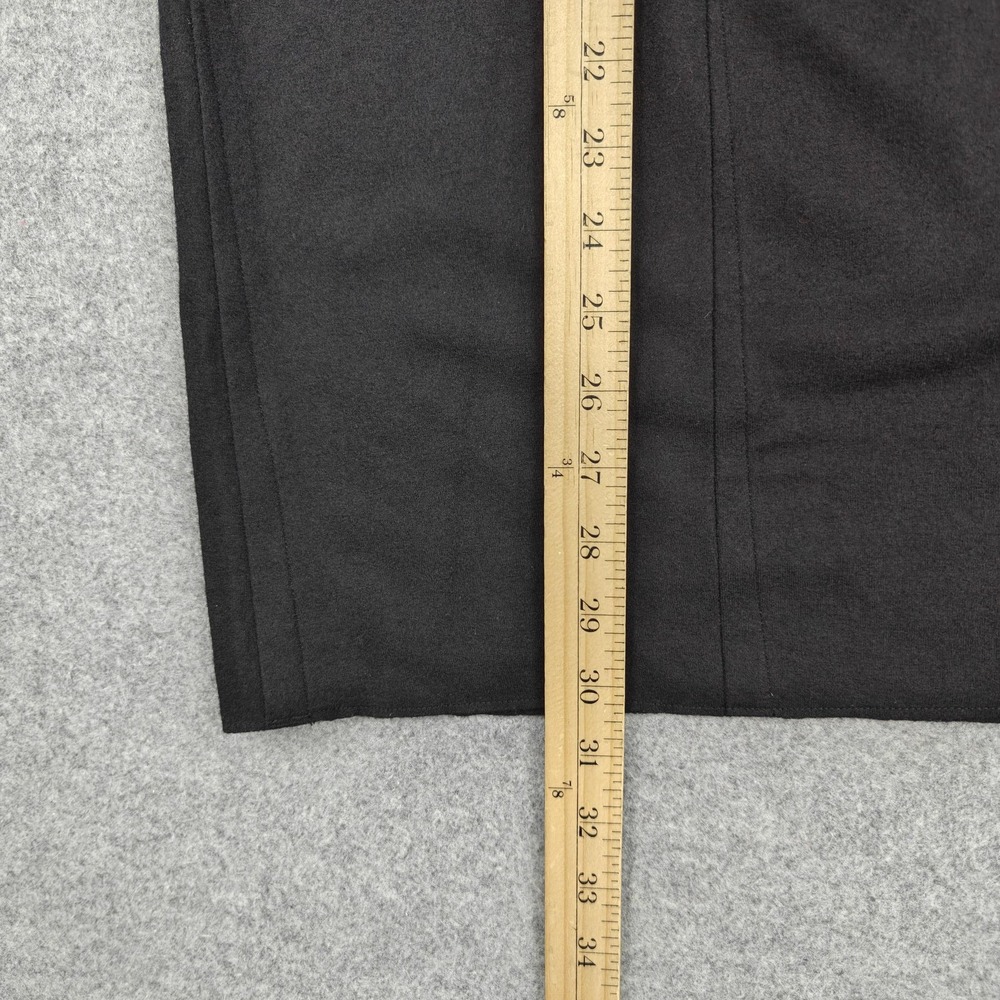 Eileen Fisher Skirt Womens Small Black Wool Knit Midi Pencil Pockets Zip Work - Picture 7 of 11